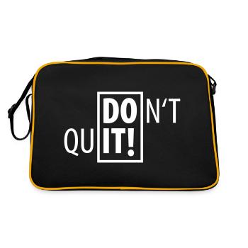 DO IT! DON'T QUIT SPORT Don't Quit Do Not quit - Retro Bag - black/gold - Back