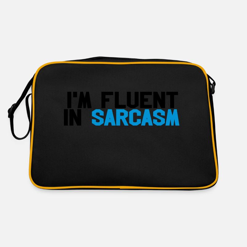 Fluent in sarcasm Retro Tasche