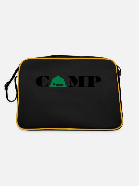 camp_2c - Retro Tasche - Schwarz/Gold - Hinten