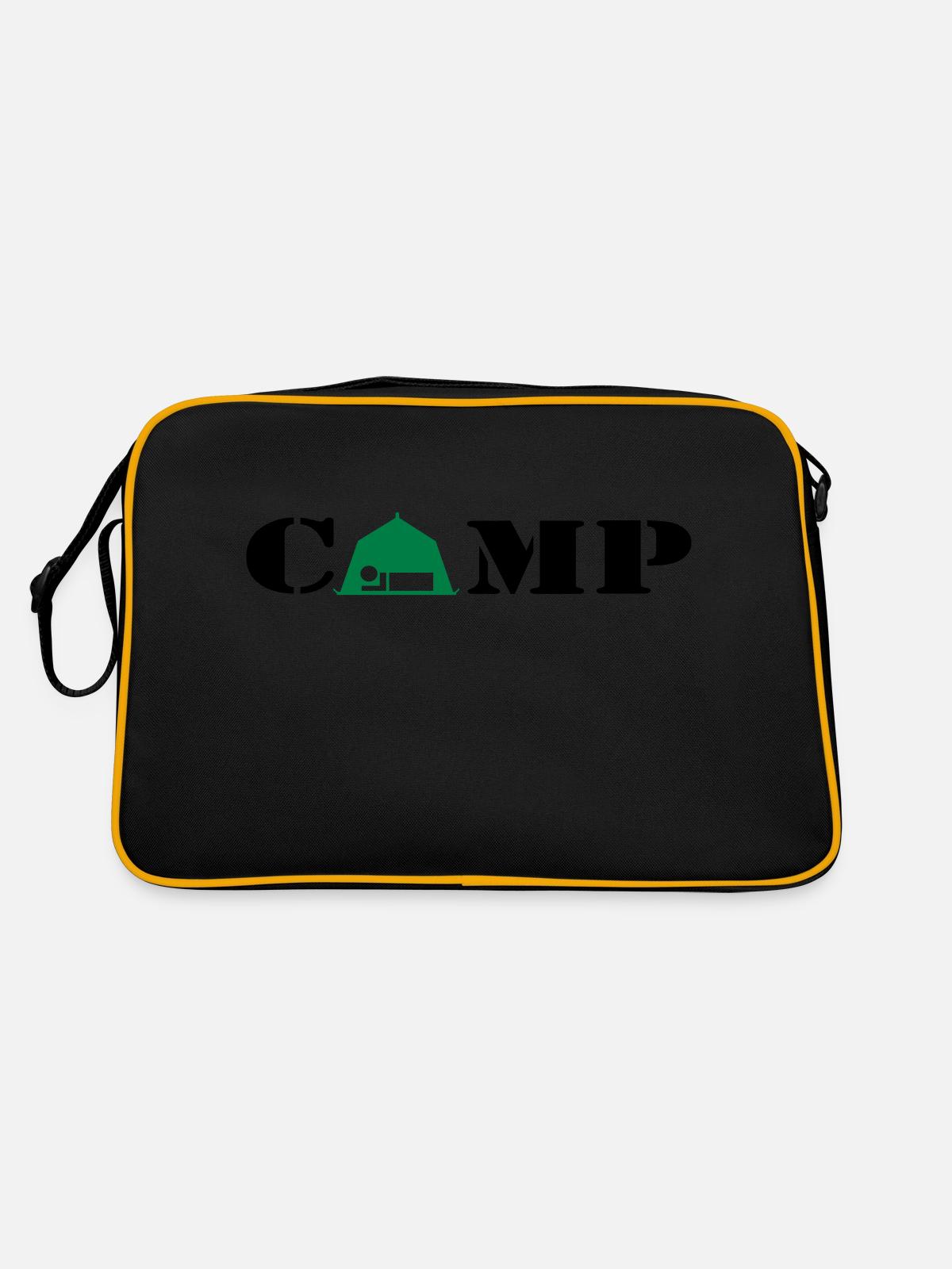 camp_2c - Retro Tasche - Schwarz/Gold - Hinten