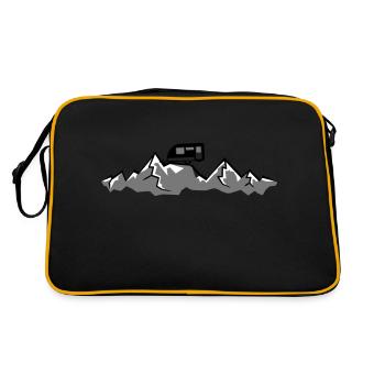 Montagnes Caravanes ci-dessus les montagnes de l'A - Sac Retro - noir/or - Dos