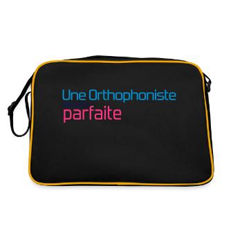 Orthophoniste / Orthophonie / Docteur / Médecin - Sac Retro - noir/or - Dos