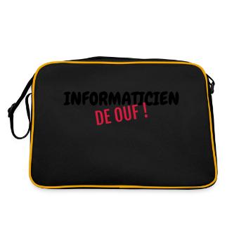 Computer Engineer Informatiker Informaticien - Retro Bag - black/gold - Back