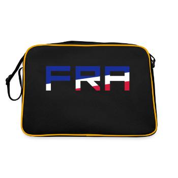 Drapeau FRA France France couleurs bleu blanc rouge - Sac Retro - noir/or - Dos