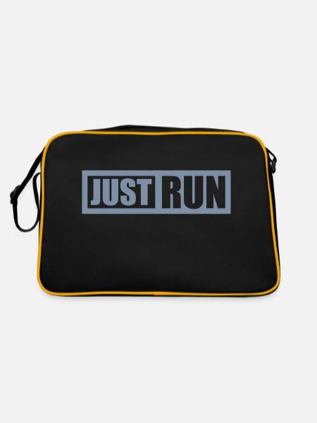 Läufer Just Run Design - Retro Tasche - Schwarz/Gold - Hinten