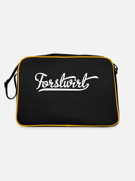 Forstwirt - Retro Tasche - Schwarz/Gold - Hinten