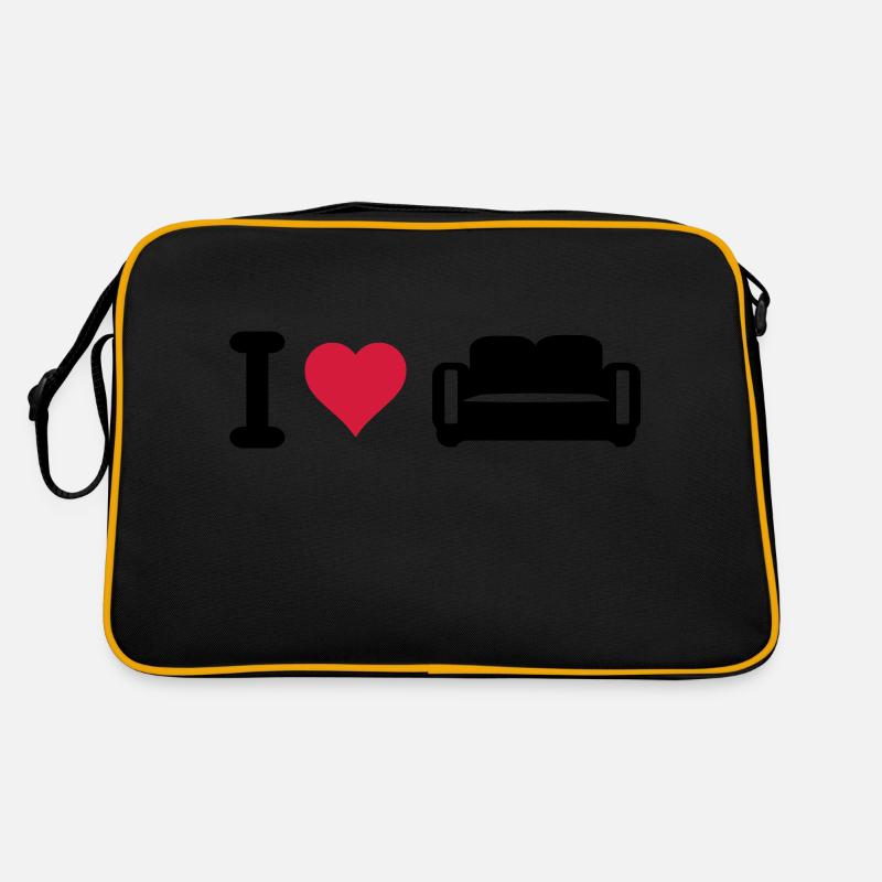 Ich liebe Couch Retro Tasche