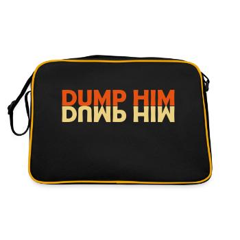 dump him quote logo - Retro Bag - black/gold - Back