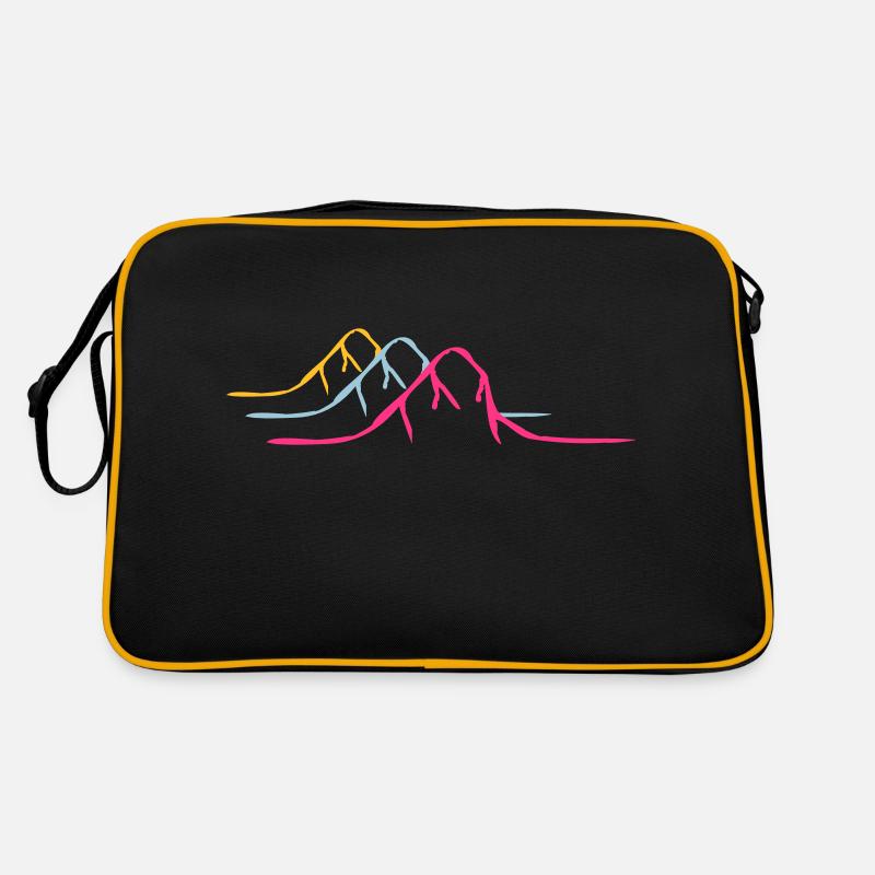3 montagnes colorées Alpes Sac Retro