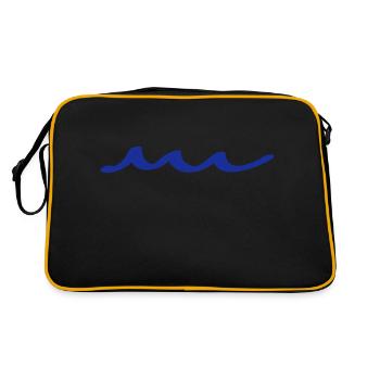 wellen - Retro Tasche - Schwarz/Gold - Hinten