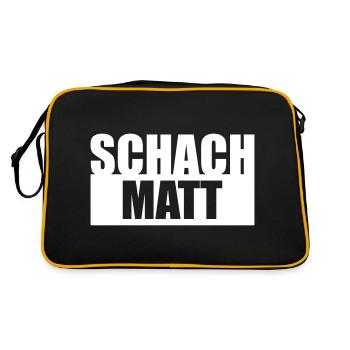 Schach Matt - Retro Tasche - Schwarz/Gold - Hinten