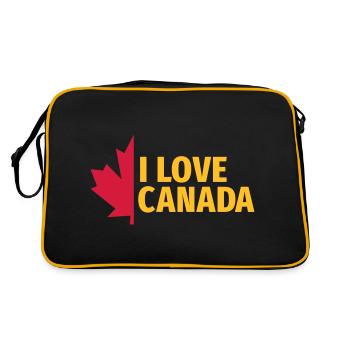 I love Canada Maple Leaf Canada Vancouver Ottawa - Retro Bag - black/gold - Back