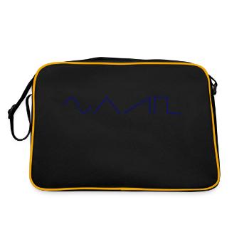 Synth waveforms horizontal - Retro Bag - black/gold - Back