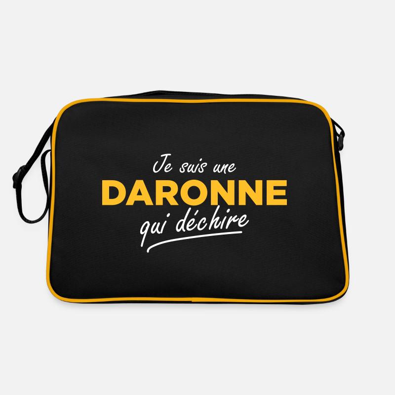 Je suis une daronne qui déchire - Sac Retro - noir/or