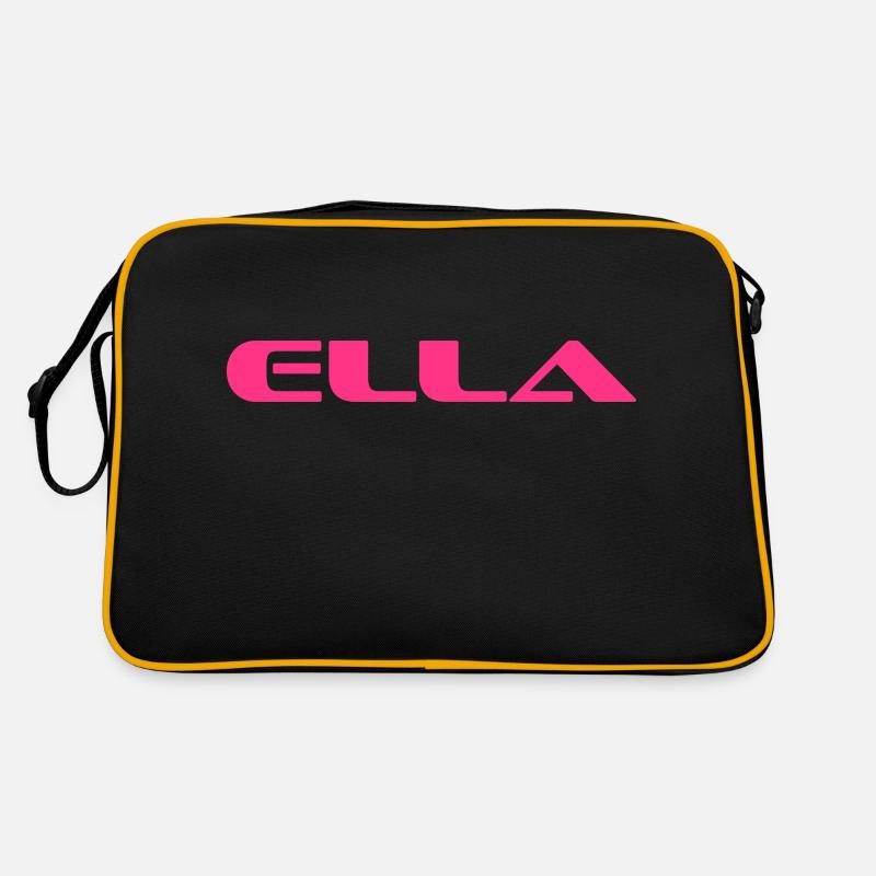 Ella Name Geschenk - Retro Tasche - Schwarz/Gold
