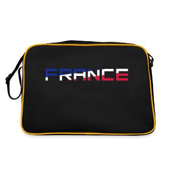 Flag France France Colors Blue White Red FR - Retro Bag - black/gold - Back