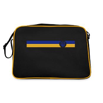 UKRAINE Sportlich - Retro Tasche - Schwarz/Gold - Hinten