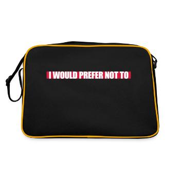 I prefer not to - Retro Bag - black/gold - Back
