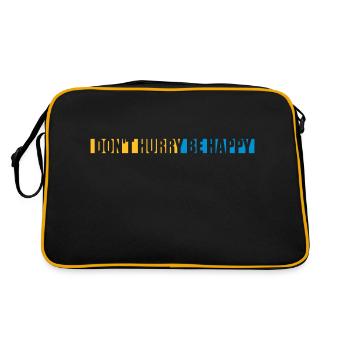 Don't hurry be happy - Retro Bag - black/gold - Back
