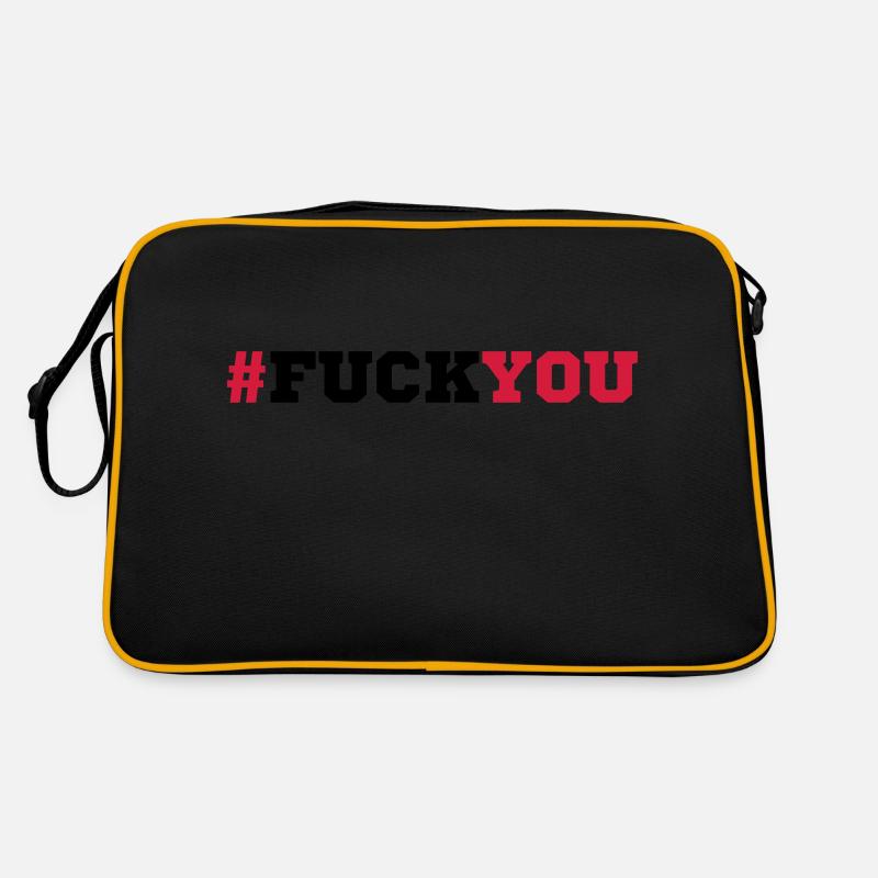 Hashtag text pattern symbol fuck you off logo desi Retro Bag