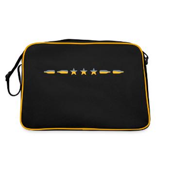 Dividing line star beer bottles - Retro Bag - black/gold - Back