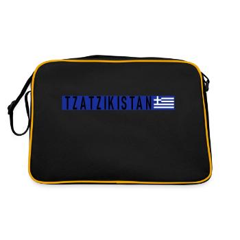 TZATZIKISTAN - Retro Tasche - Schwarz/Gold - Hinten