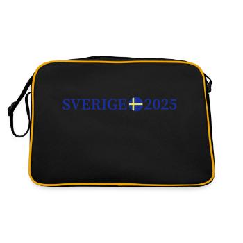 Schweden 2025 Sverige - Retro Tasche - Schwarz/Gold - Hinten
