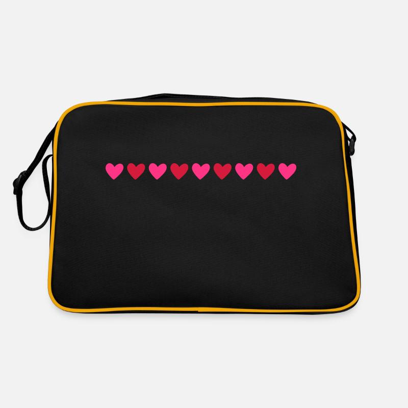 Hearts Line Colorful Retro Bag