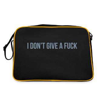 i dont give a fuck - Sac Retro - noir/or - Dos