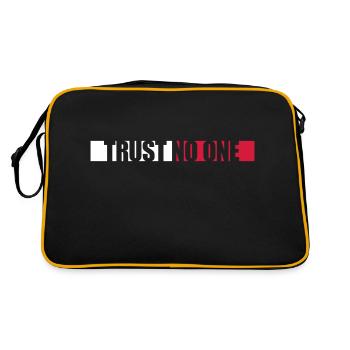 trust no one quote - Retro Bag - black/gold - Back