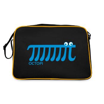 Math Pi Octopi Nerd Geek Joke Mathematics Teacher - Sac Retro - noir/or - Dos