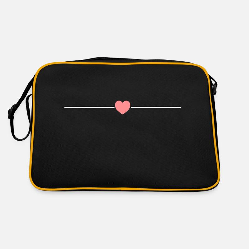Small heart underlined with line heart line Retro Bag