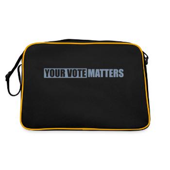 your vote matters quote - Retro Bag - black/gold - Back