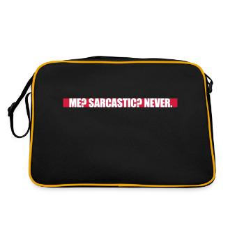 moi sarcastique ne cite jamais - Sac Retro - noir/or - Dos