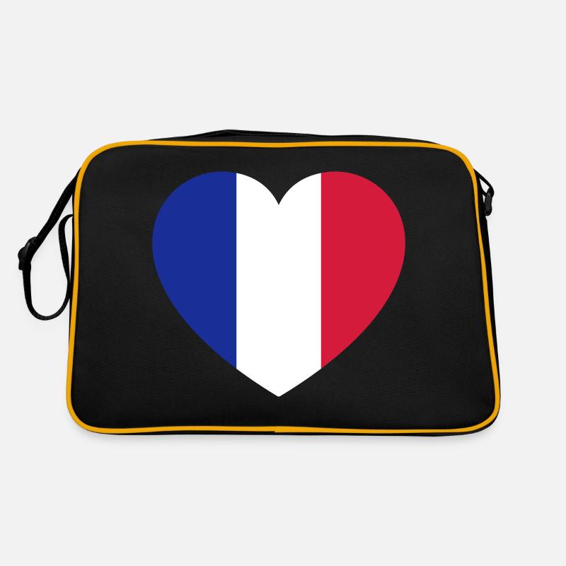 france_3col - Retro Tasche - Schwarz/Gold