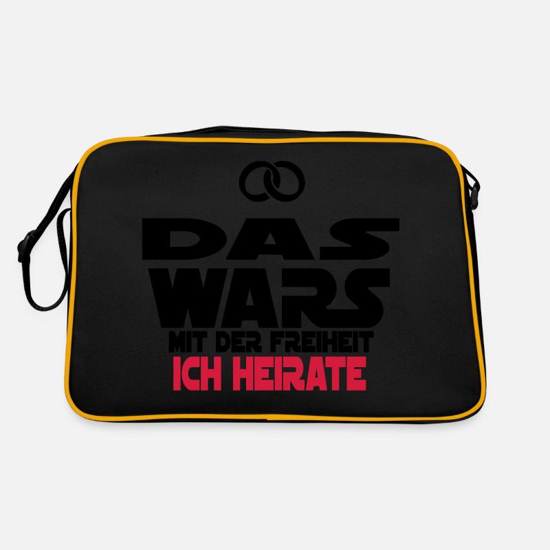 das wars ich heirate Retro Tasche