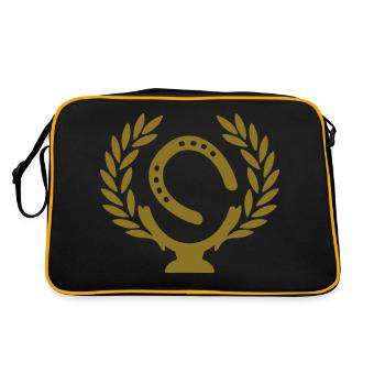 footprints horse - Retro Bag - black/gold - Back