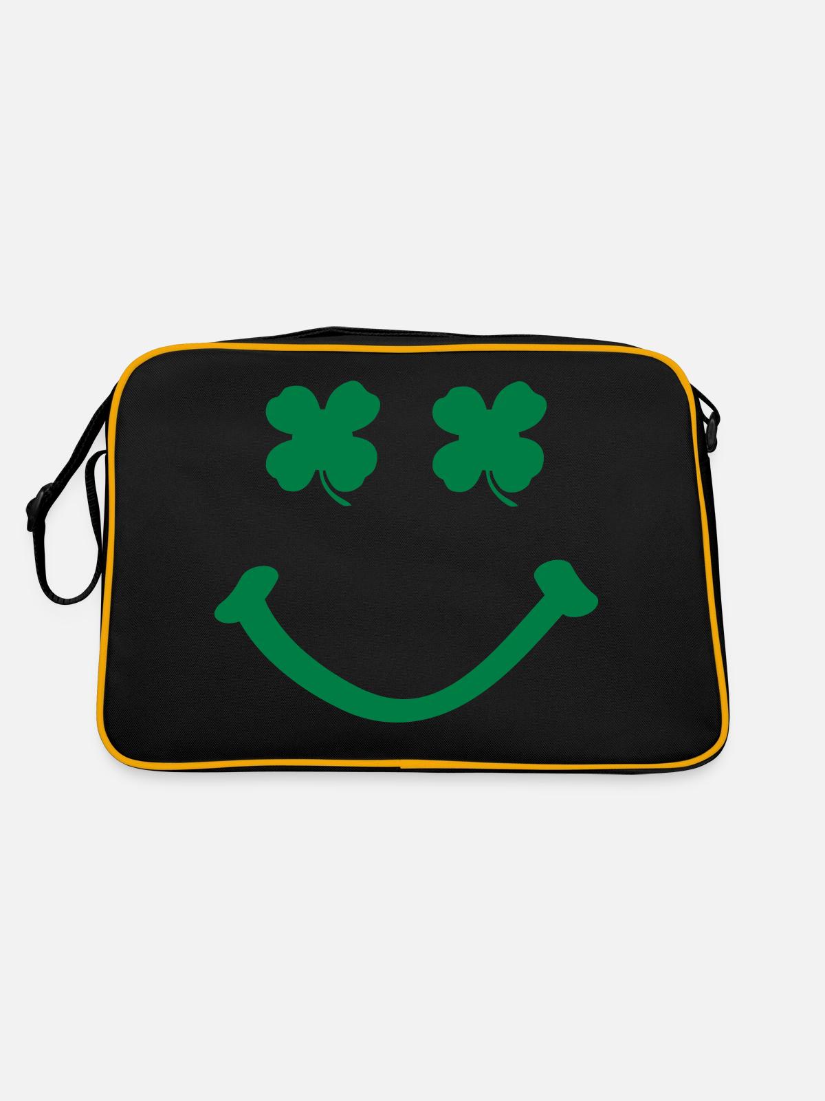 irish smile - Retro Bag - black/gold - Back