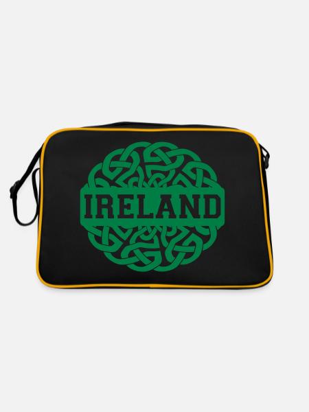 Knotwork Irlande - vient dans toutes les couleurs - Sac Retro - noir/or - Dos
