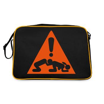 sexe amour couple triangle position - Sac Retro - noir/or - Dos