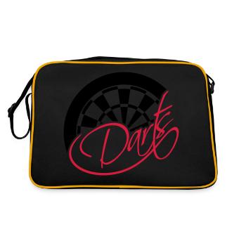 Darts Board Logo Design - Sac Retro - noir/or - Dos