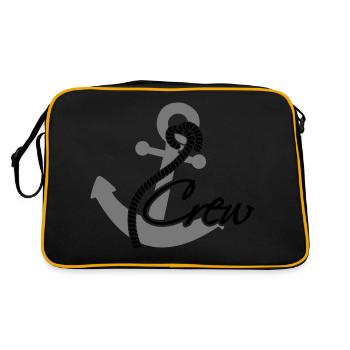 Rang d'insigne ancre équipage - Sac Retro - noir/or - Dos