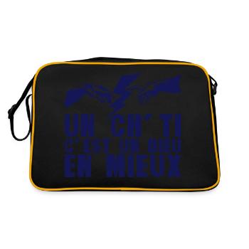 ch ti chti un dieu en mieux main eclair - Sac Retro - noir/or - Dos