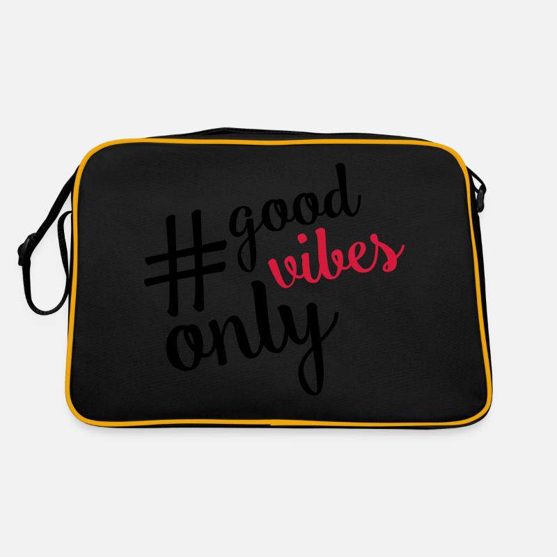 good vibes hashtag Retro Tasche