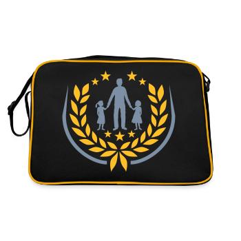 Couronne de laurier père 2 filles - Sac Retro - noir/or - Dos