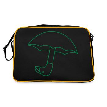 SÜSSER Vogelschirm - Retro Tasche - Schwarz/Gold - Hinten