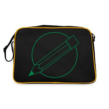 pencil circle - Retro Bag - black/gold - Back