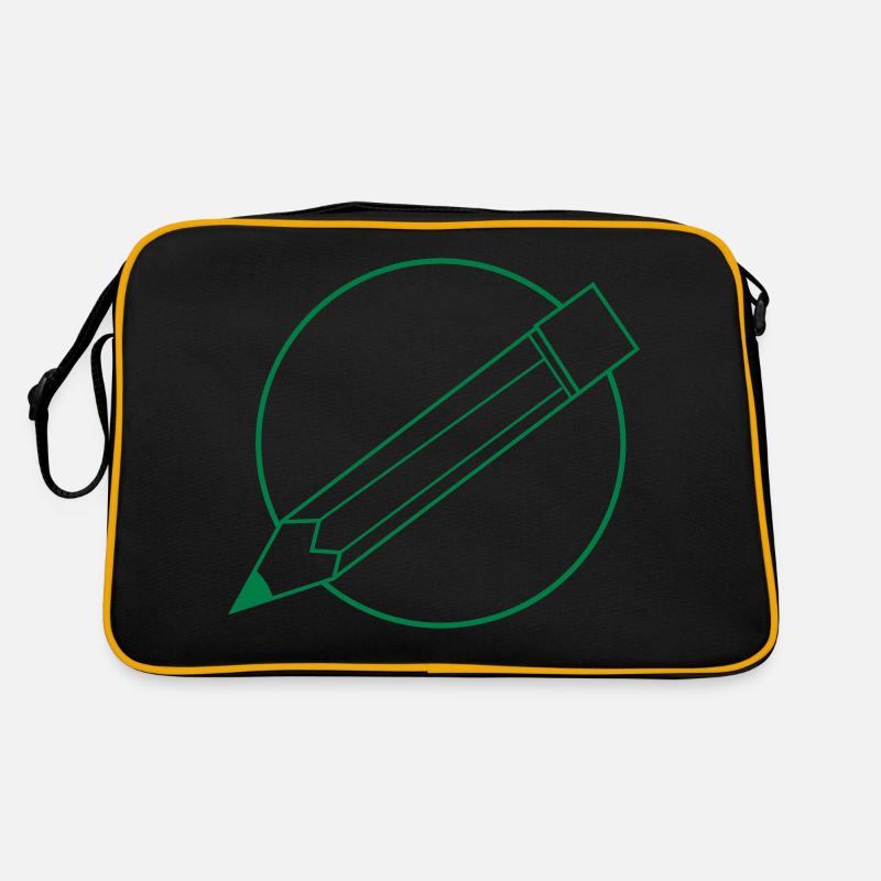 pencil circle Retro Bag