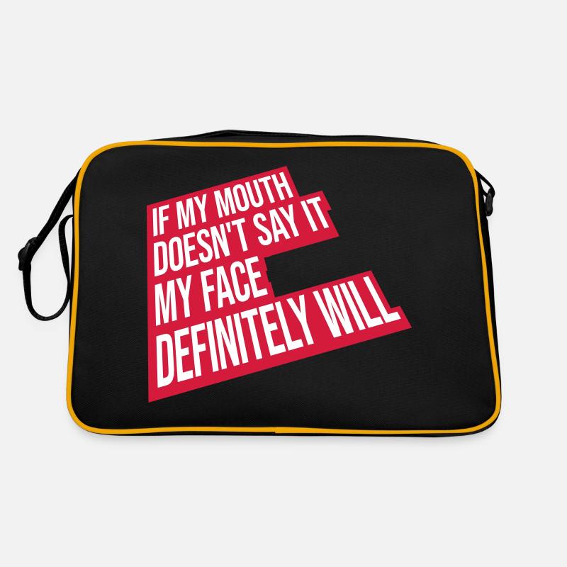 my face definitely will Retro Tasche
