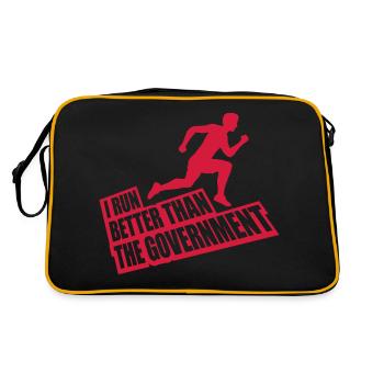 run better than government - Retro Bag - black/gold - Back